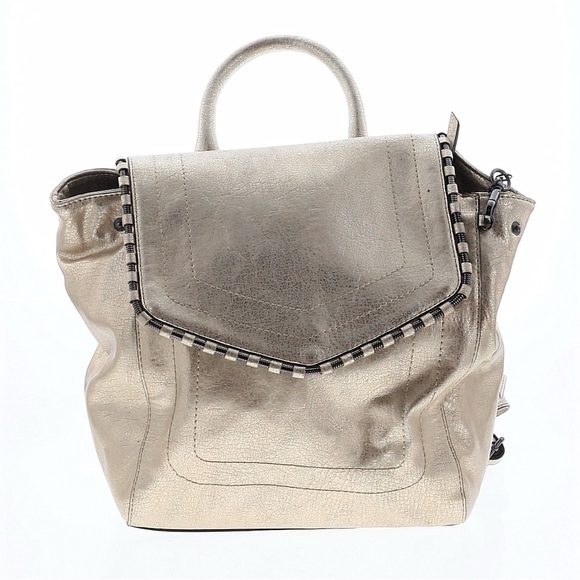 Handbags - Jessica Simpson Metallic gold/Cream Top-Handle Backpack Tote